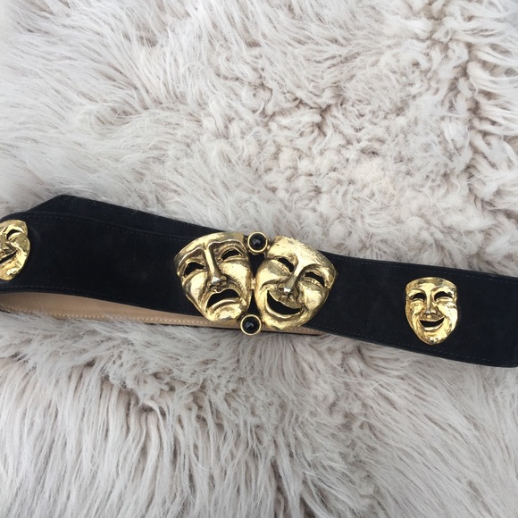 Vintage Accessories - Vintage belt smile now cry later clowns